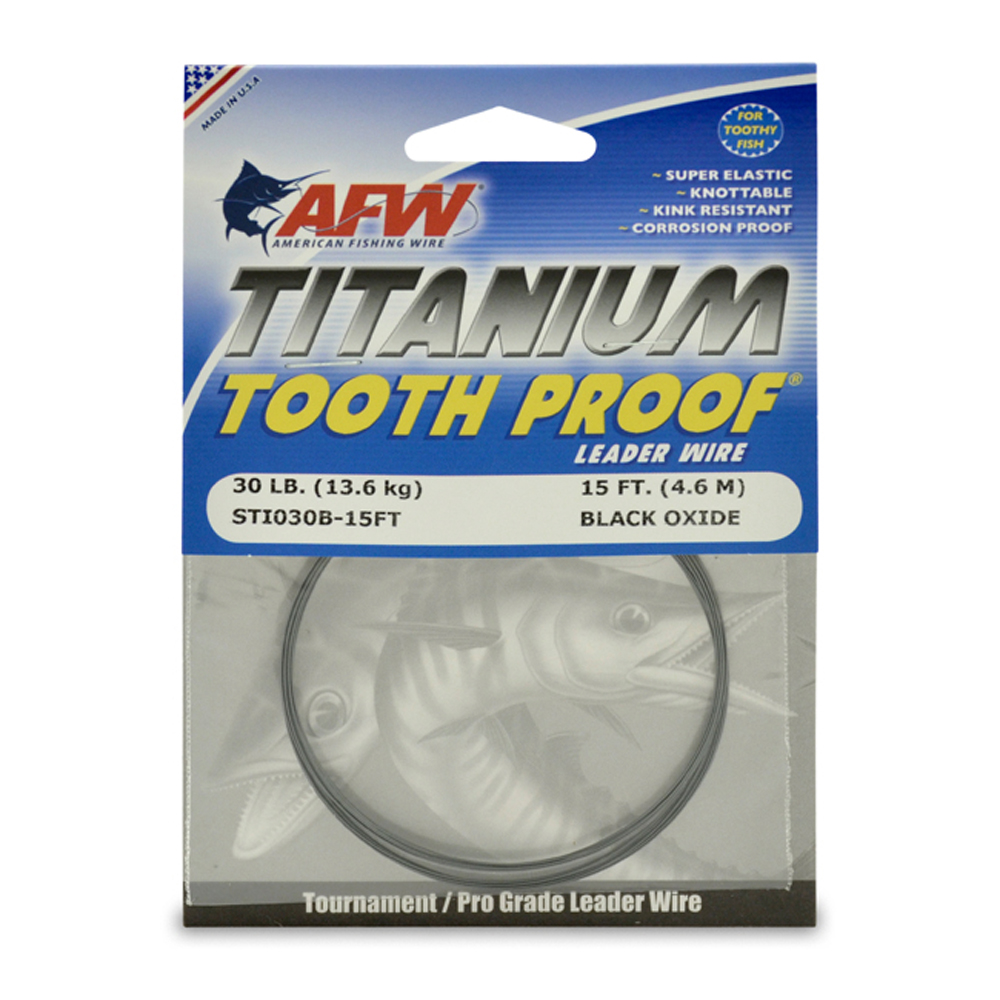 AFW Titanium Tooth Proof Single Strand Leader Wire